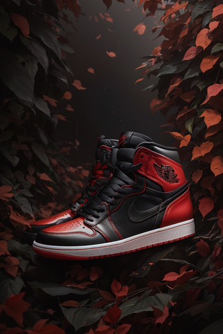 Air Jordan Retro 1 Bred Custom Digital Ai Art