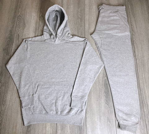 Grey Hoodie Joggers Blank For Clothing Brands