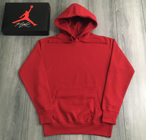 Blank Red Hoodie For Screen Printing Streetwear