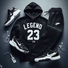 Monochromatic Sweatsuit To Match Air Jordan Sneakers