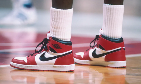 Michael Jordan's first signature shoe, the Air Jordan 1