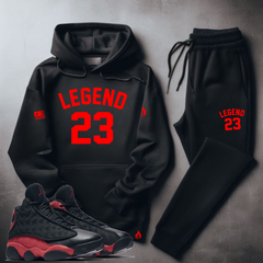 Air Jordan Retro 13 Bred and matching hoodie and joggers