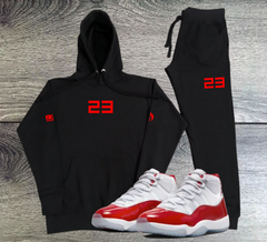 Sweatsuit To Match Air Jordan Retro 11 Cherry Red White