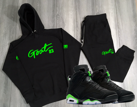Sweatsuit To Match Air Jordan Retro 6 Electric Green Black