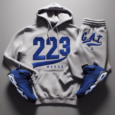 embroidered sweatsuit for sneakerheads