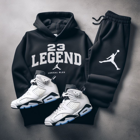 men's sweatsuit to air jordan retro sneakers