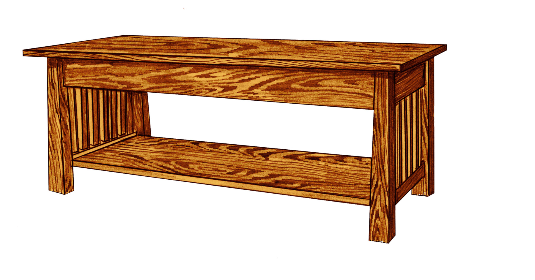 Amish Madison Mission Style Coffee Table Big Barn Home Center