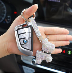 Crystal French Bulldog Keychain