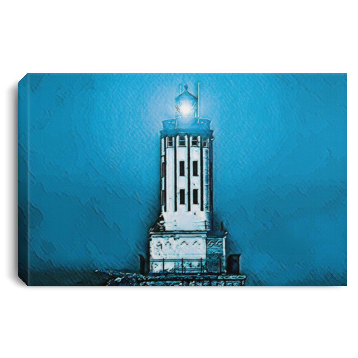 Canvas Print "Angels Gate Lighthouse" (Dark theme)