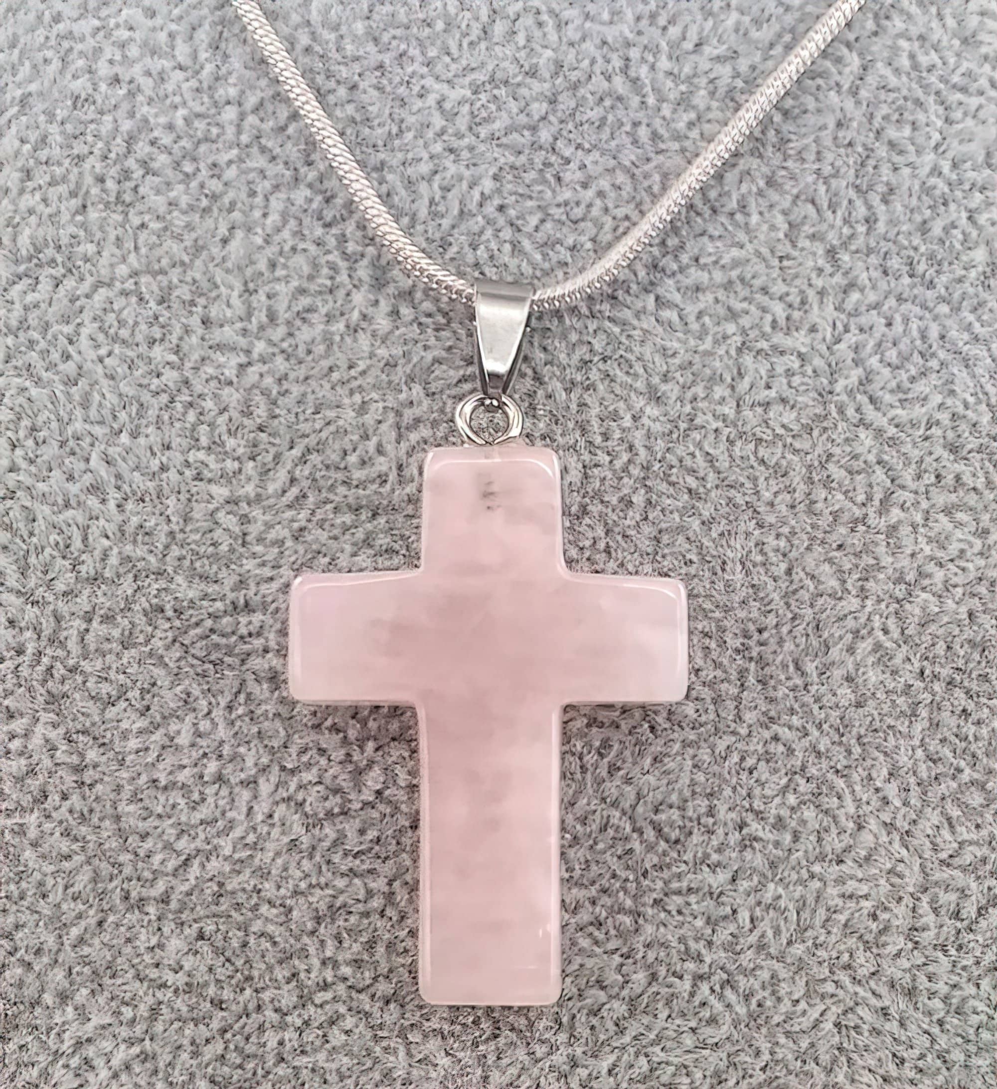 quartz cross necklace