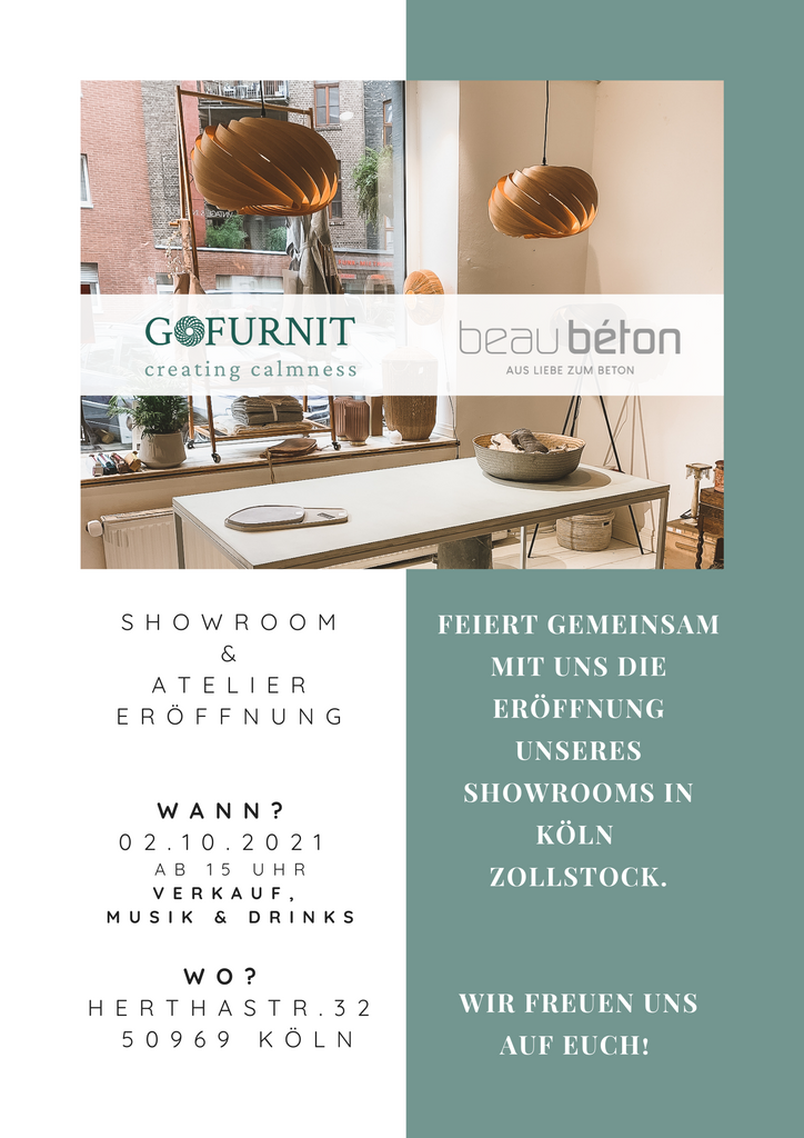 Showroom und Atelier Eröffnung Beau Beton und Gofurnit