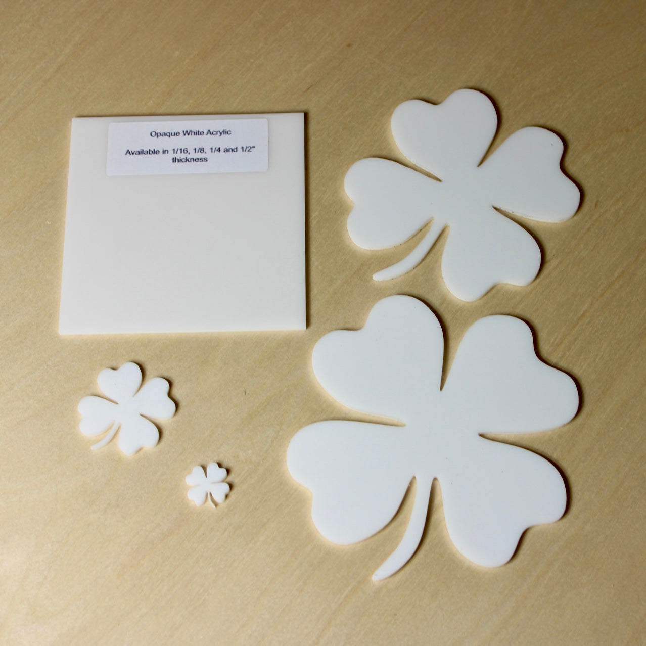 “Opaque White Shamrocks