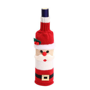 Christmas Wine Bottle Cover Bag Santa Claus Snowman Champagne Wrap Clothes for Table Holiday Decorations Gift - Wines Club