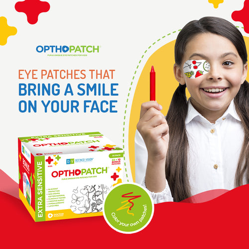 Color Your Own Patch  Extra Sensitive Adhesive Eye Patches for Boys a -  OpthoPatch