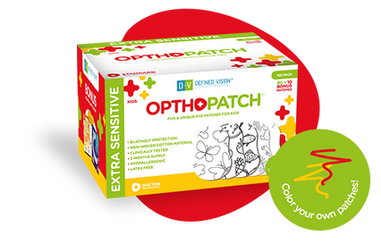 Color Your Own Patch  Extra Sensitive Adhesive Eye Patches for Boys a -  OpthoPatch