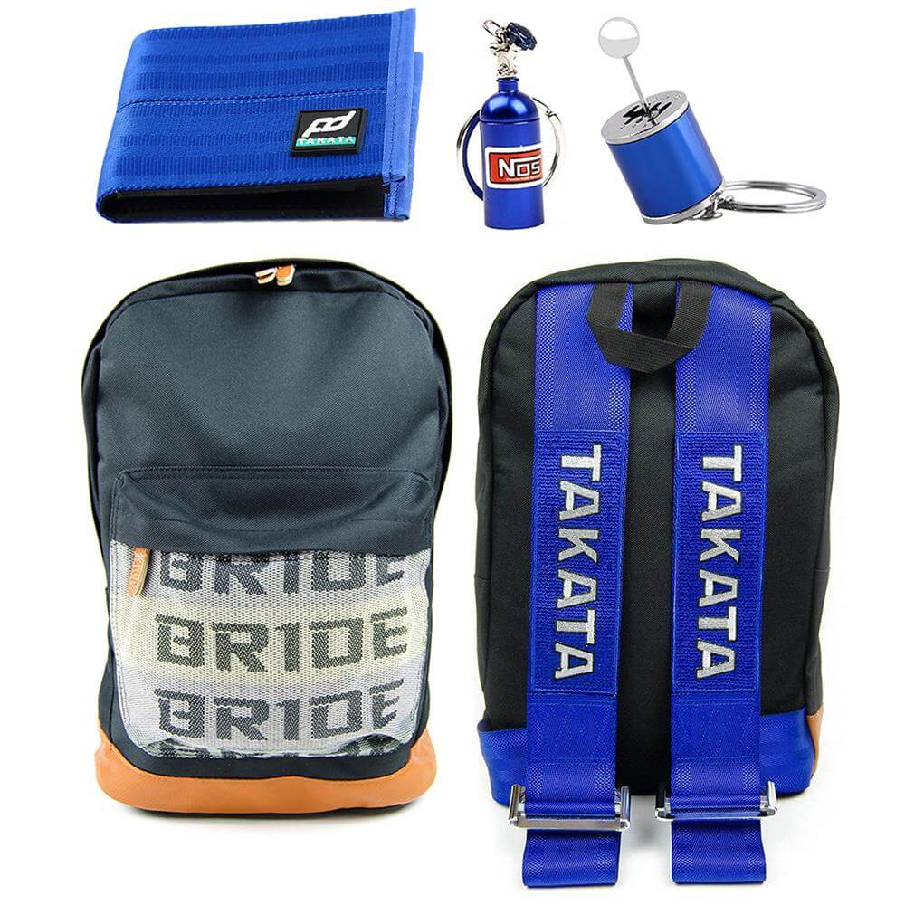 45% OFF - Blue Combo - Bride Backpack, Wallet & Keyrings - Racing Backpacks