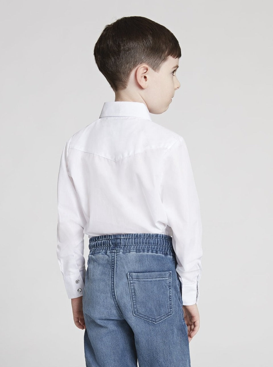 boys white western shirt