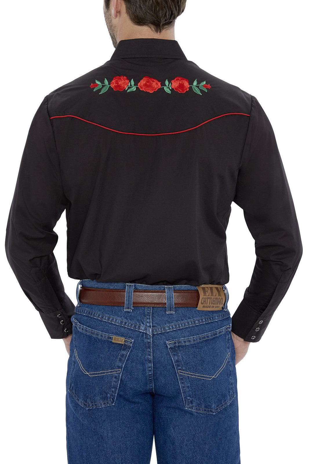 cowboy shirt with roses