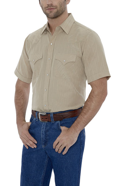 Men's Short Sleeve Tone on Tone Western Shirt | Ely Cattleman® Official