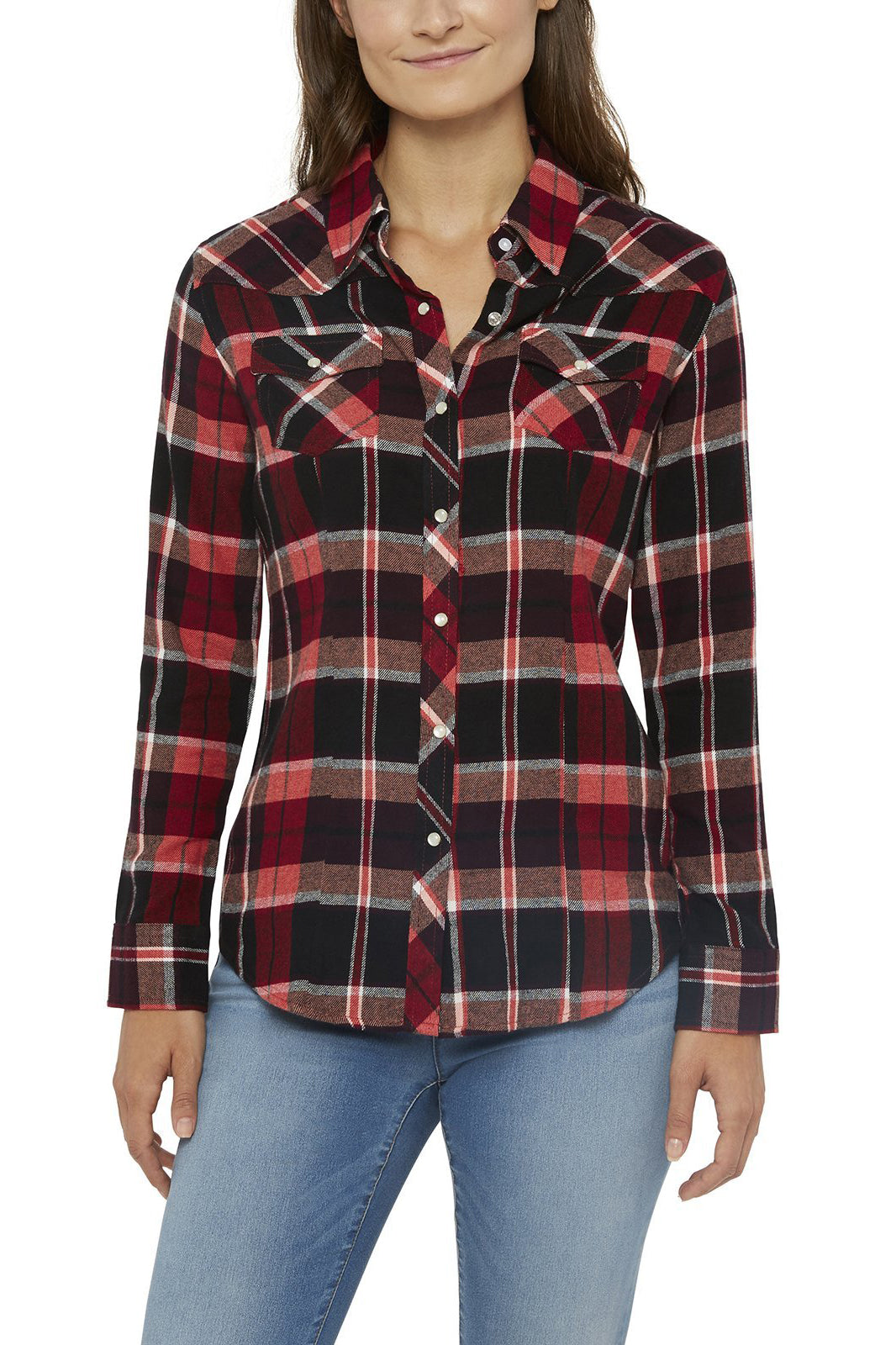 burgundy flannel womens