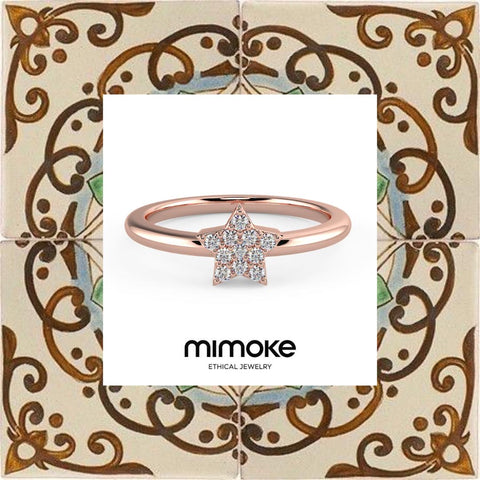 Bague avec diamant durable Perseidas par Mimoke, Haute Joaillerie Ethique