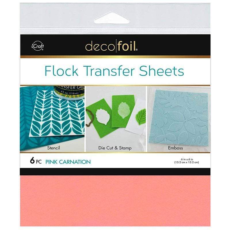 Image of Deco Foil Flock Transfer Sheets, Pink Carnation