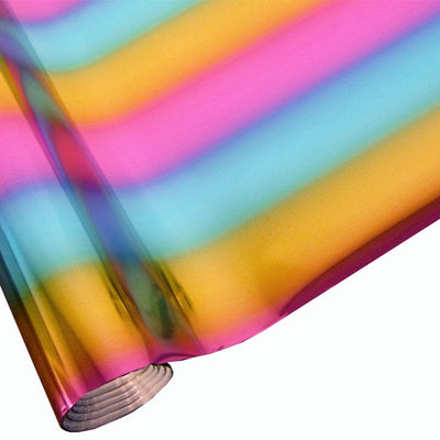 Therm O Web Deco Foil - Hojas de transferencia de acuarela - ámbar,  esmeralda, amatista, lapislázuli y arco iris de verano, paquete de 5  paquetes de