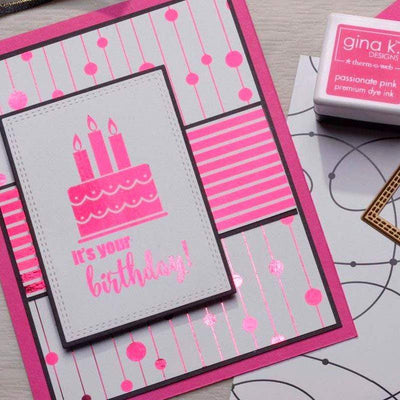 Gina K Designs Fancy Foil 6X8 12-pkg-twinkling Pink Holographic