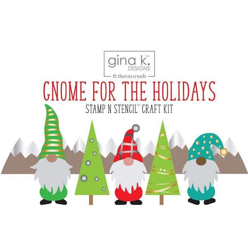 Image of Gina K. Designs StampnStencil Craft Kit, Gnome for the Holidays