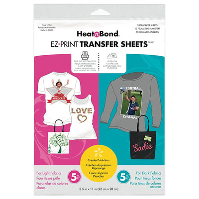 Heat n Bond EZ Print Lite Ten 8.5 x 11 Sheets, Therm-O-Web #3358