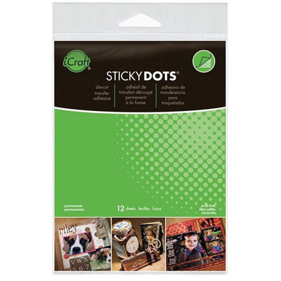 iCraft Sticky Dots Adhesive Sheets 8.5 in x 11 in, 8 pack –