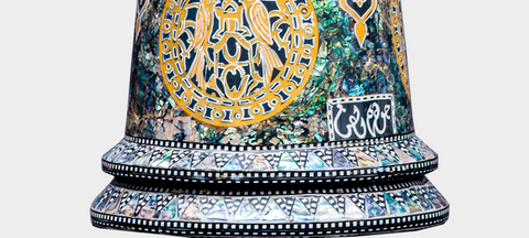 Bottom of The Yellow Mandala Artisan Sombaty Darbuka / Doumbek