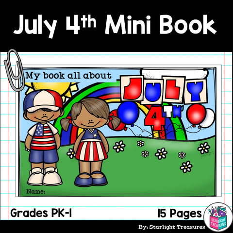 Independence Day Mini Book for Early Readers: July 4th