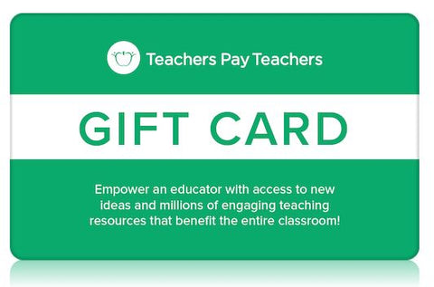 Teacher pay Teachers Gift Card