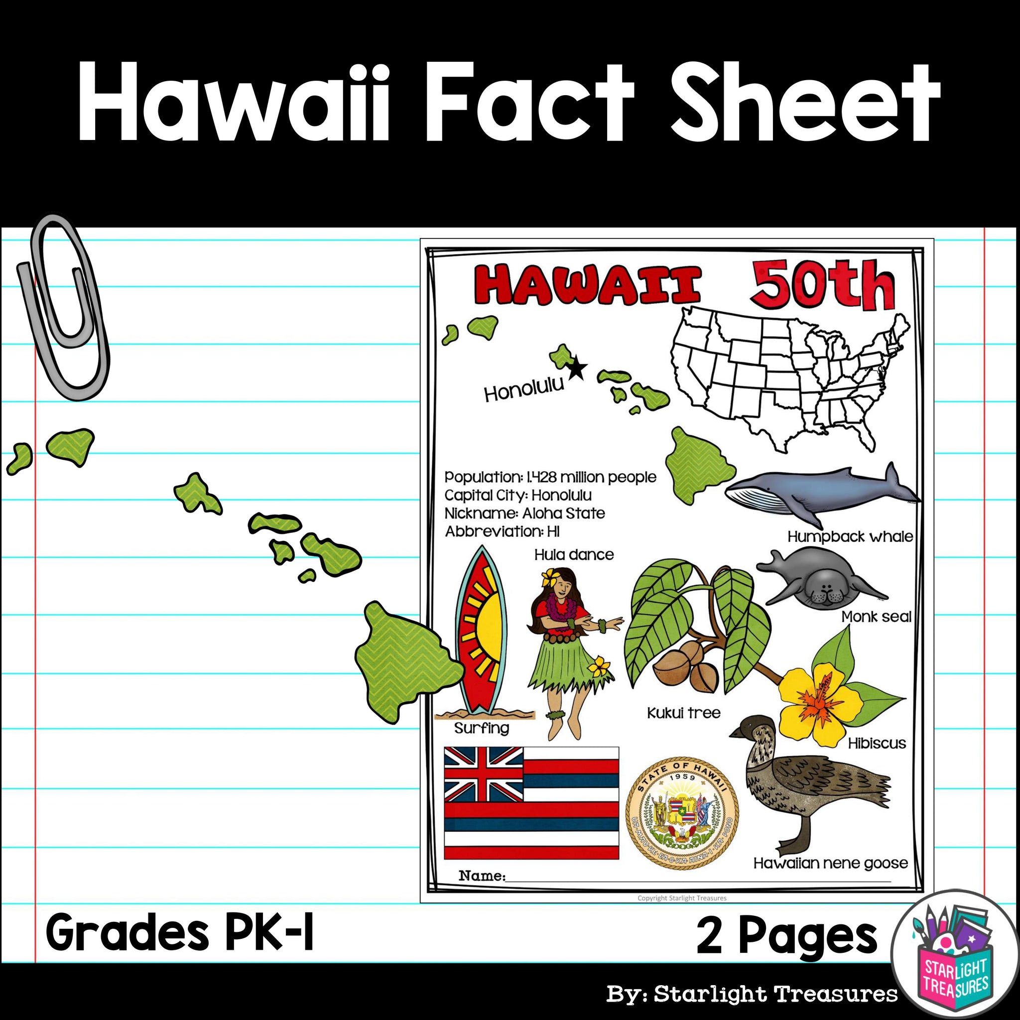Hawaii Fact Sheet A State Study Starlight Treasures LLC