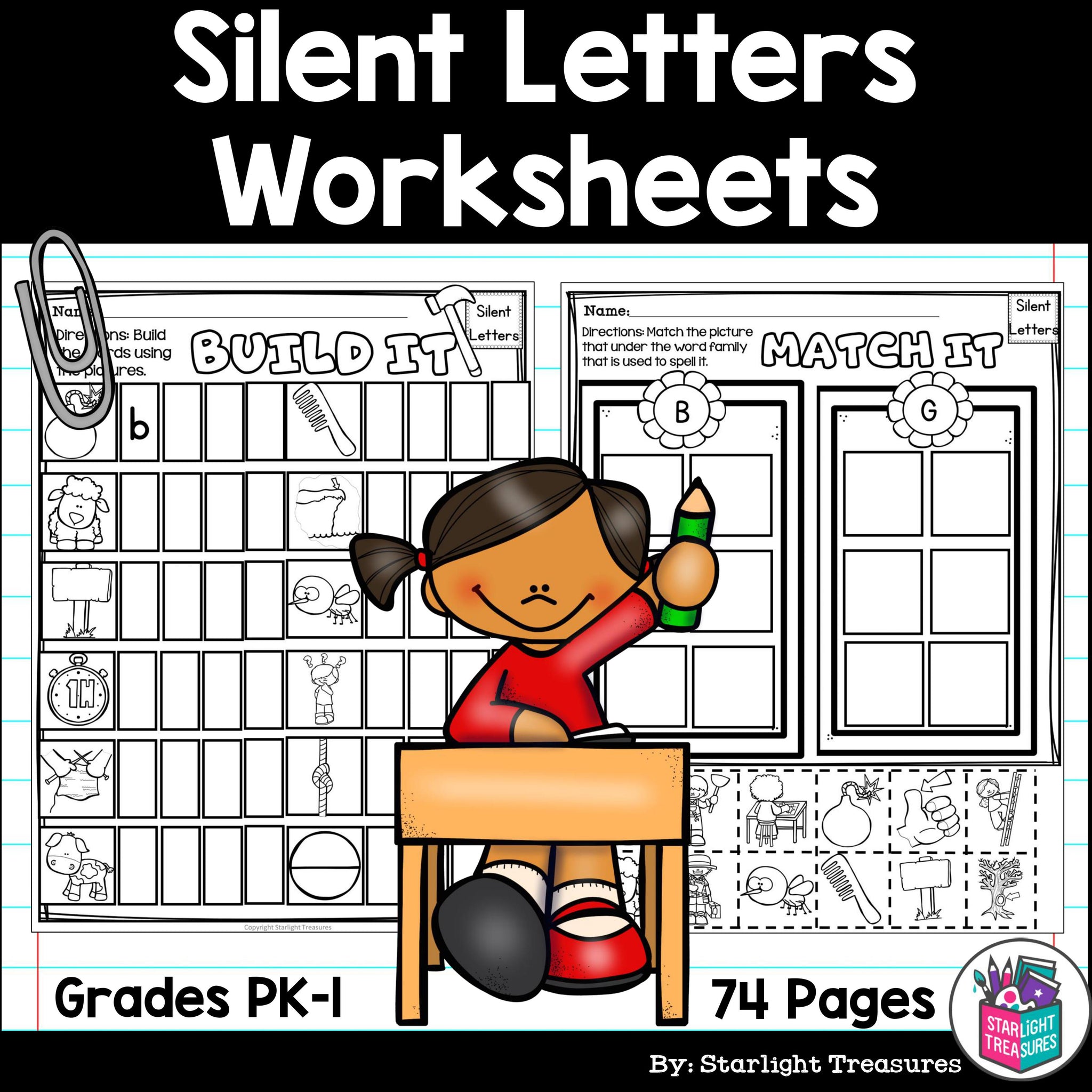 silent letters worksheets and activities for early readers phonics