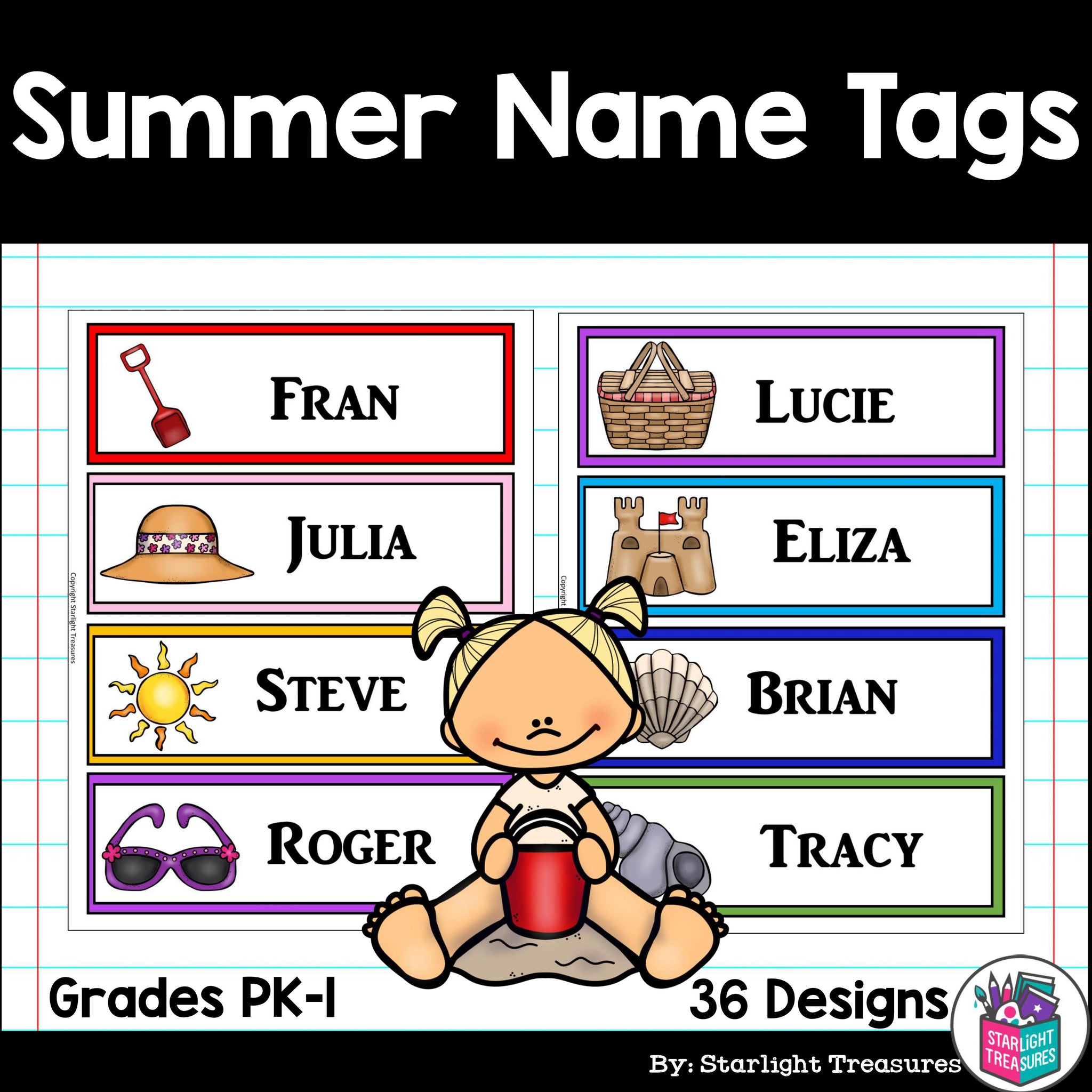 Summer Name s Editable Starlight Treasures Resources