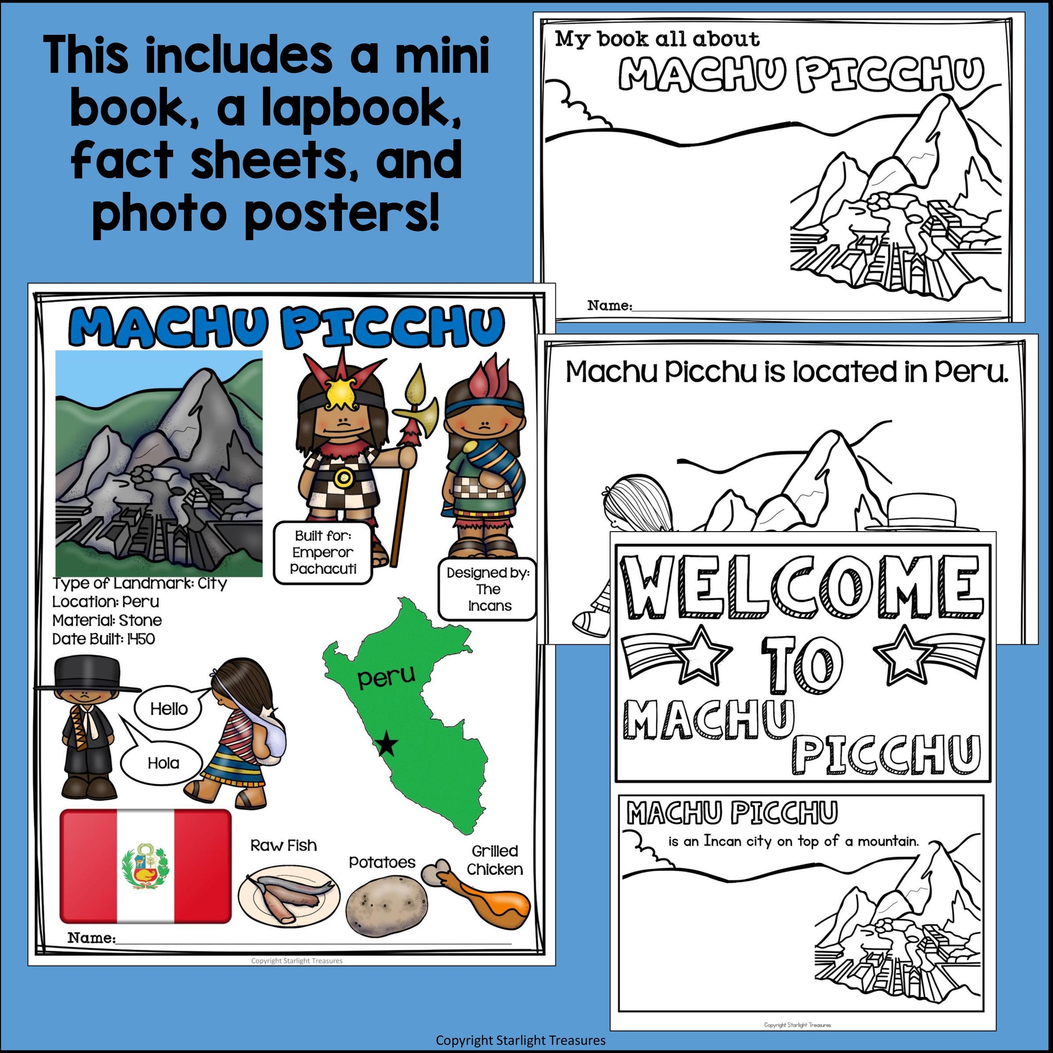 Machu Picchu Complete Unit for Early Learners - World Landmarks