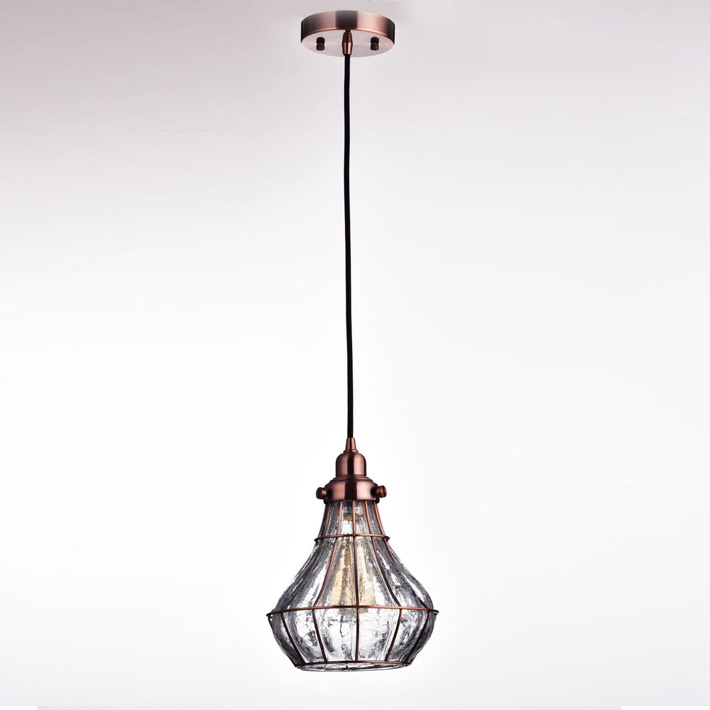 cracked glass pendant light