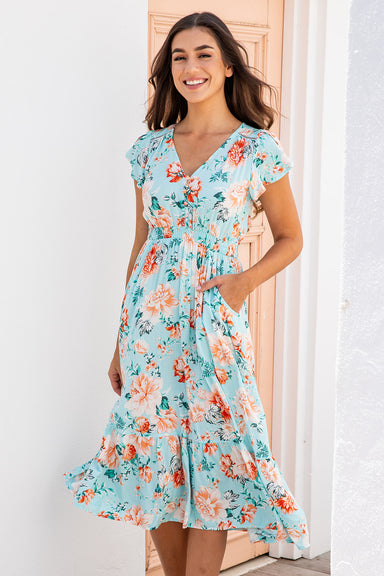 The Alexa Dress - Paisley Sky — Sparrow & Finch Boutique