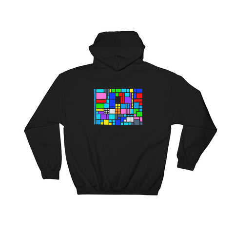 New design by graphic artist wessel on black hoodie