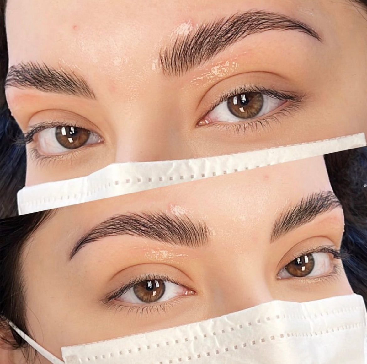 Brow Lamination - Before/After Comparison