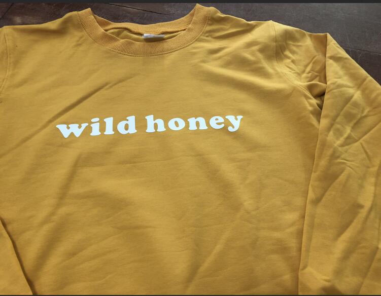 yellow sweatshirt honey