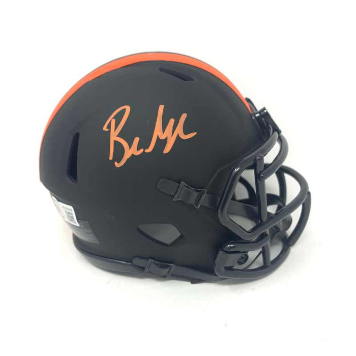 baker mayfield autographed mini helmet