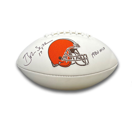 Mack Wilson Signed Cleveland Brown White Logo Football — TSE