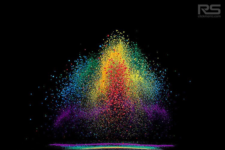 dancing colors with high speed photography