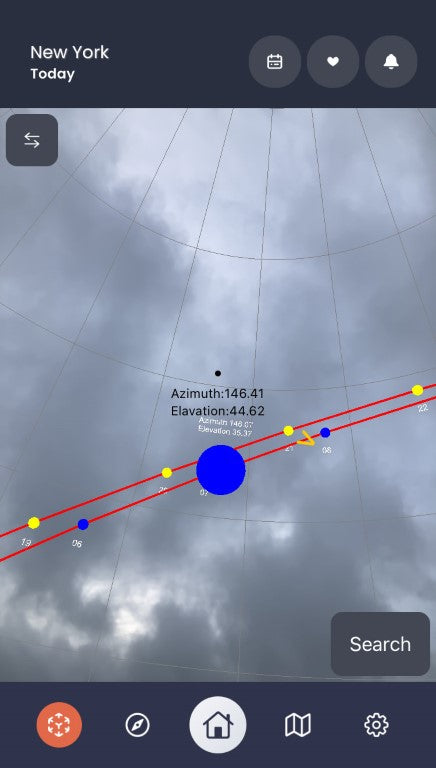 track the sun or moon