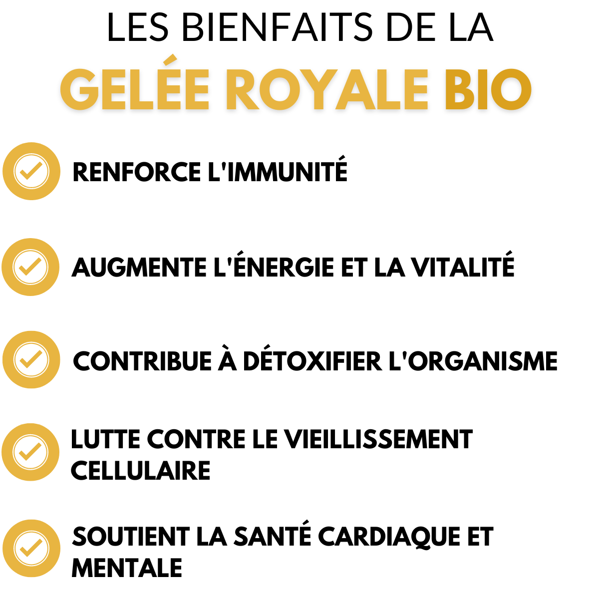 Gelée royale Bio Française 10g - Cure de 3 semaines - 1 mois (environ)  production Française - Livraison gratuite - La Grange aux Abeilles