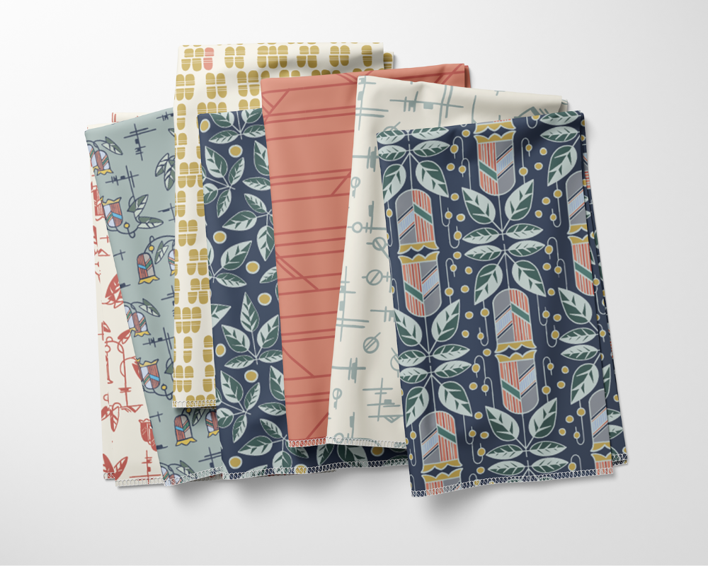 heritage scandinavian inspired fabric collection by jen fox studio