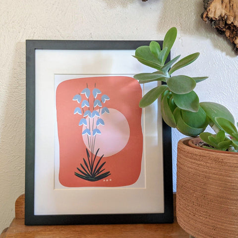 yucca art print foxly handmade